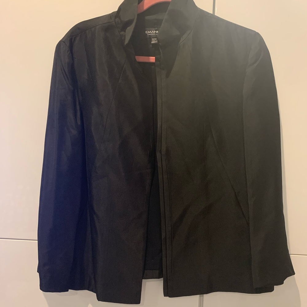 Emanuel Ungaro Silky Dinner Cropped Blazer